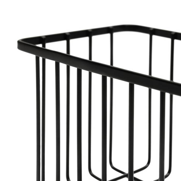 Argos Home black metal shower basket with hook - British product