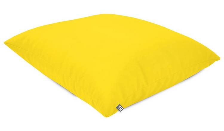 rucomfy yellow large floor cushion 70x70x15cm, imported from the UK