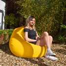 rucomfy Yellow Bean Bag 110x80x80cm, imported from the UK