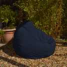 rucomfy Navy bean bag 110x80x80cm, imported from the UK