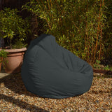 rucomfy Dark Grey Indoor Outdoor Bean Bag Chair 110x80x80cm, imported from the UK