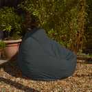 rucomfy Dark Grey Indoor Outdoor Bean Bag Chair 110x80x80cm, imported from the UK