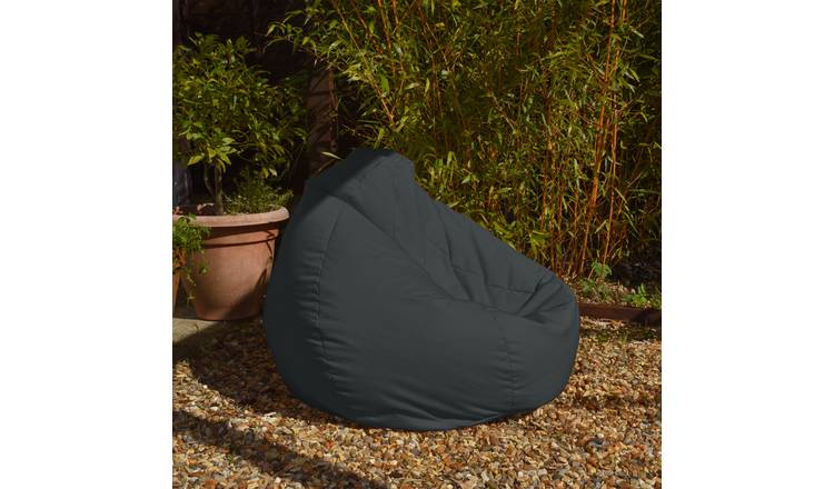 rucomfy Dark Grey Indoor Outdoor Bean Bag Chair 110x80x80cm, imported from the UK
