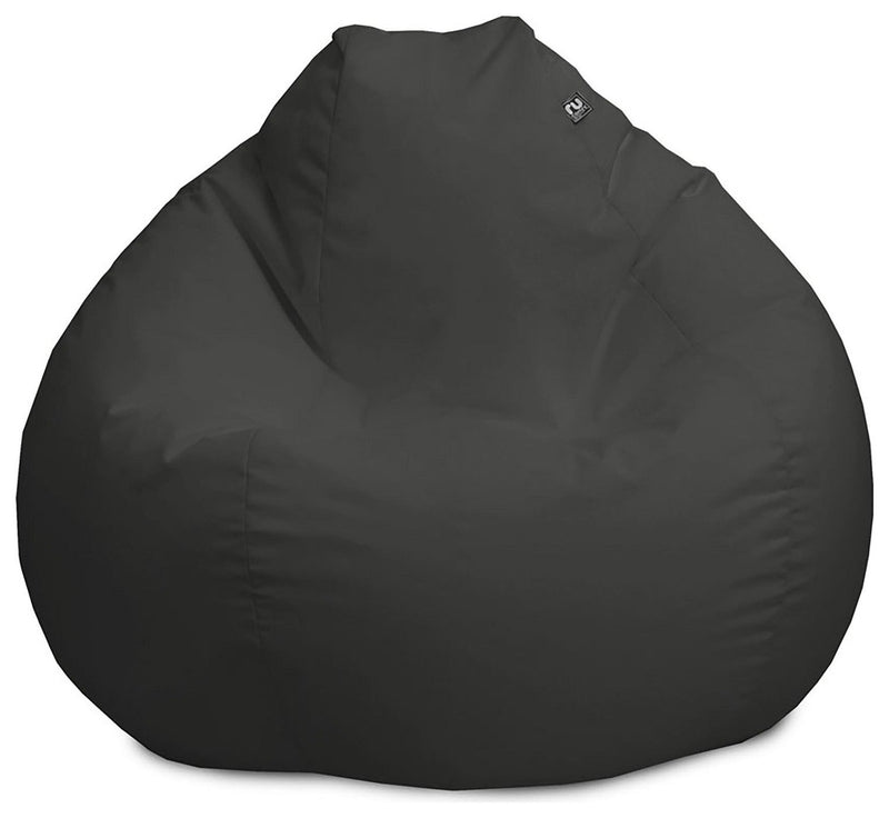 rucomfy Dark Grey Indoor Outdoor Bean Bag Chair 110x80x80cm, imported from the UK