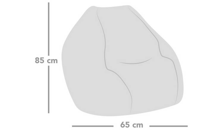 rucomfy kids bean bag chair dark grey 85x65x65cm, imported from the UK