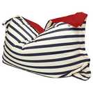 rucomfy Bean Bag Blue & White 30x170x130cm, imported from the UK
