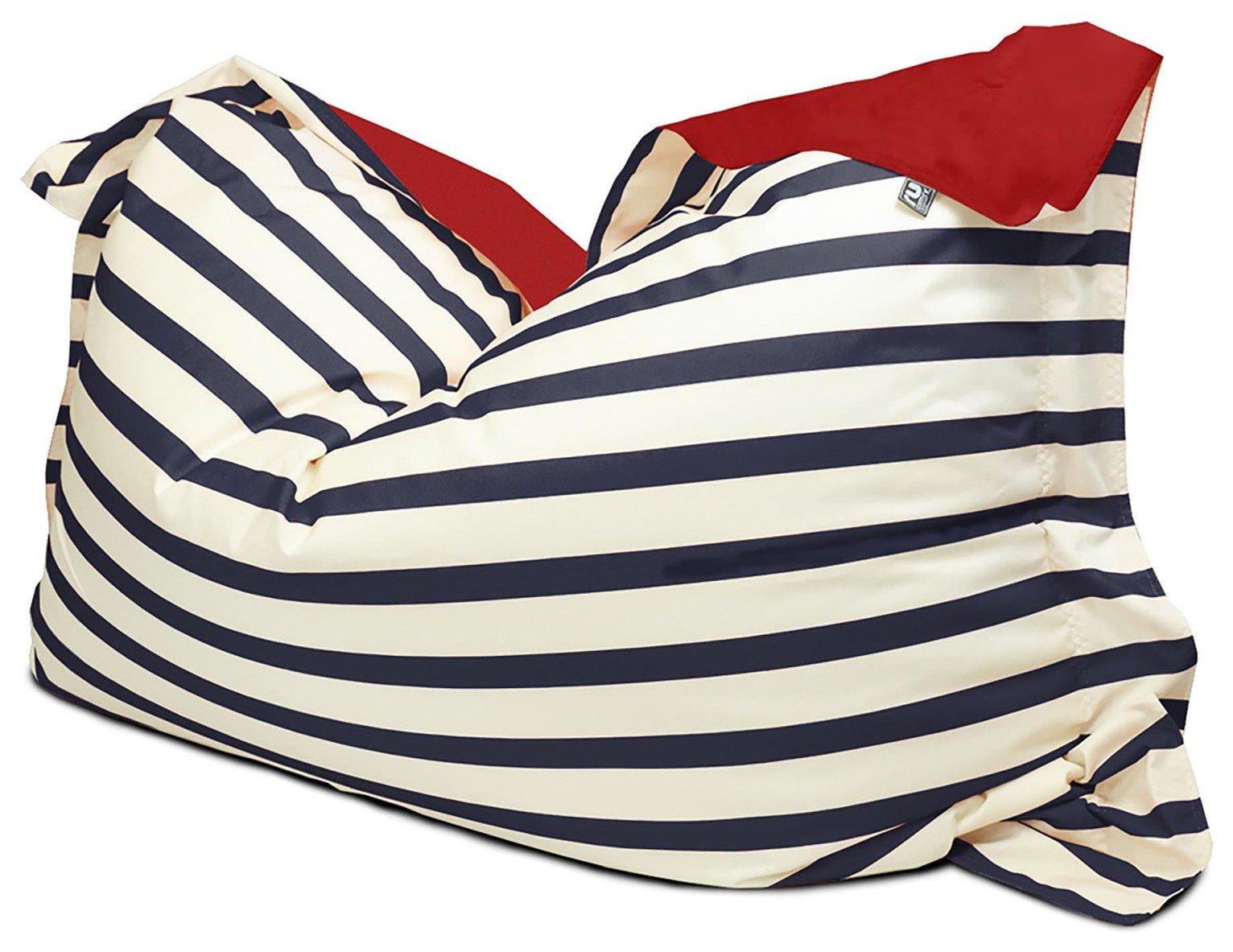 rucomfy Bean Bag Blue & White 30x170x130cm, imported from the UK
