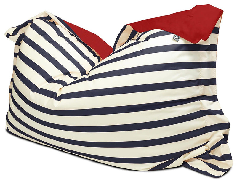 rucomfy Bean Bag Blue & White 30x170x130cm, imported from the UK