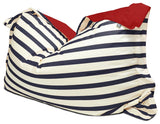 rucomfy Bean Bag Blue & White 30x170x130cm, imported from the UK