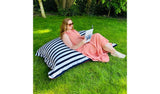 rucomfy Bean Bag Blue & White 30x170x130cm, imported from the UK