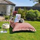 rucomfy red and white stripe bean bag 5kg, imported from the UK