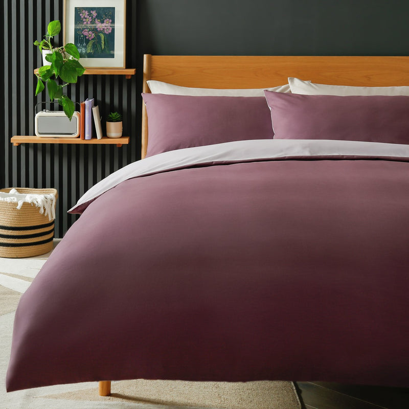 Habitat polycotton purple reversible bedding set double, UK version
