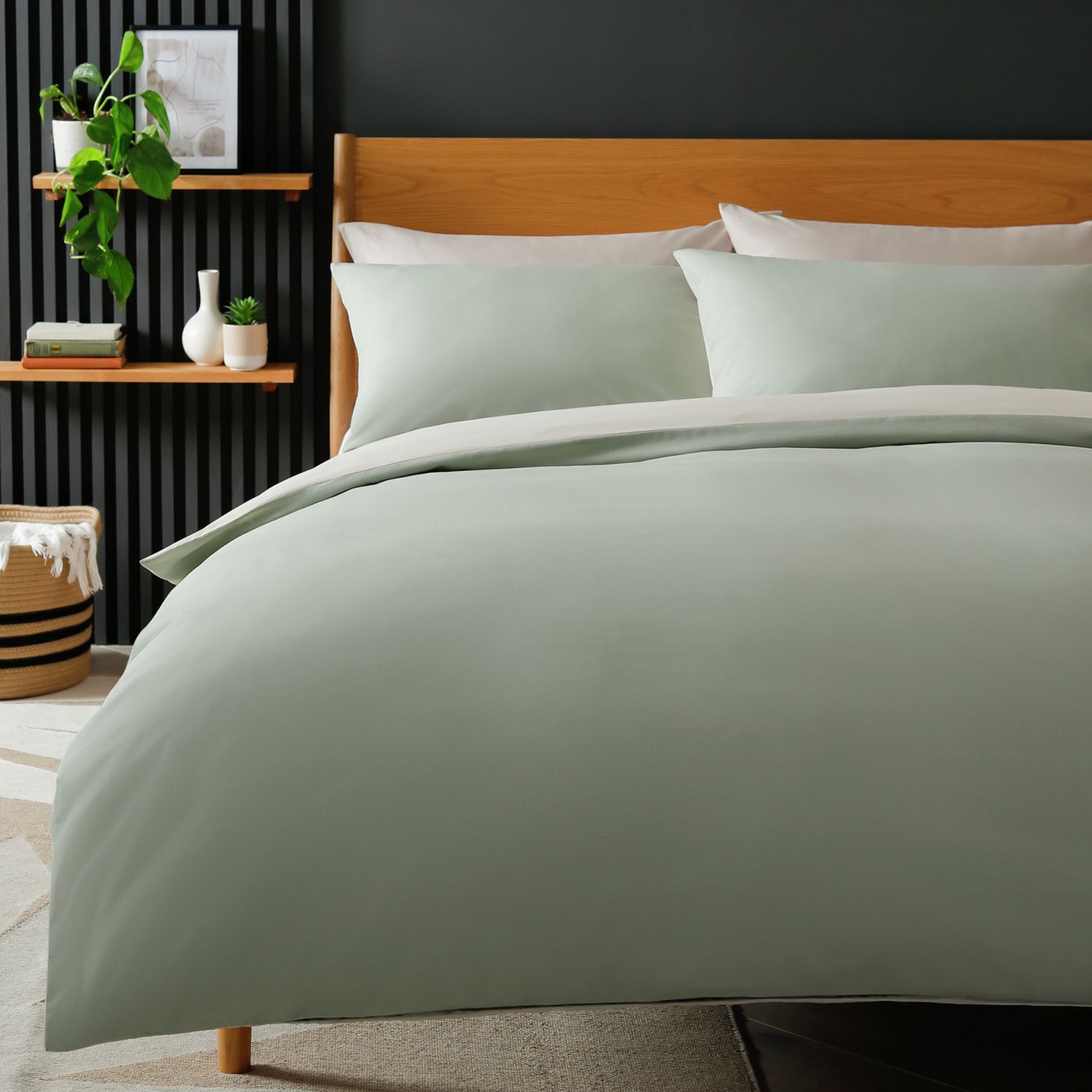 Habitat green reversible bedding set king size, UK version
