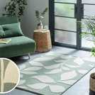 Habitat Verdant Leaf Green Wool Cut Pile Rug 160x230cm, UK version