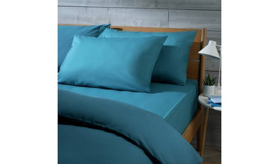 Argos Habitat Cotton Rich 180 TC Standard Pillowcase Pair in Petrol - Pillow Cases - L75 x W50cm- Buy online at McGrocer