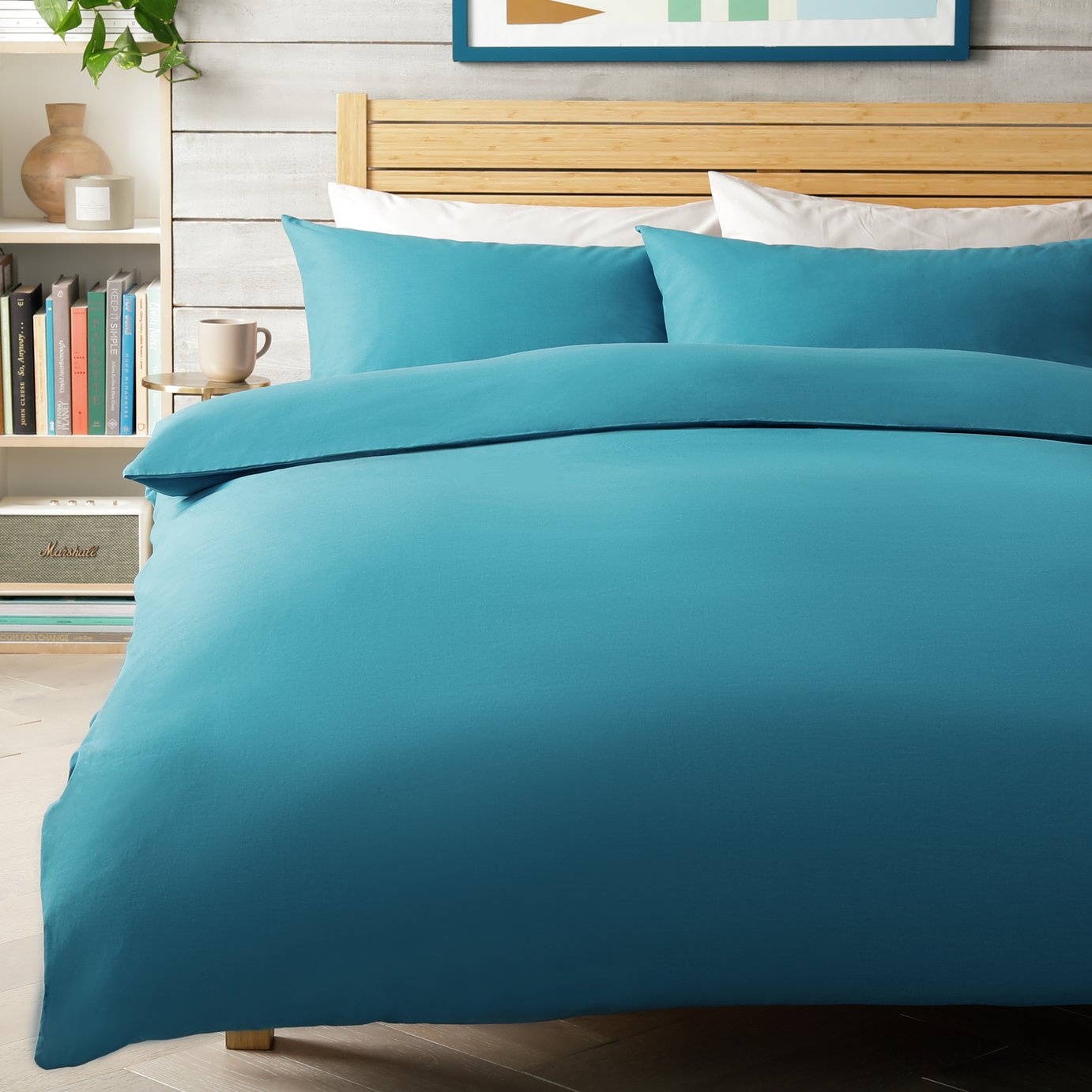 Habitat petrol blue bedding set king size, UK version