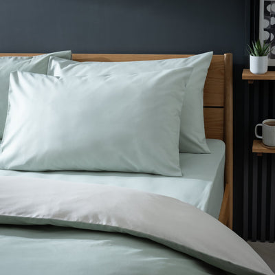Argos Habitat Polycotton Standard Putetrekk Par Salviegrønn Putetrekk L50 x B75cm - Kjøp online hos McGrocer