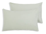 Habitat sage green polycotton pillowcases L50 x W75cm, UK version