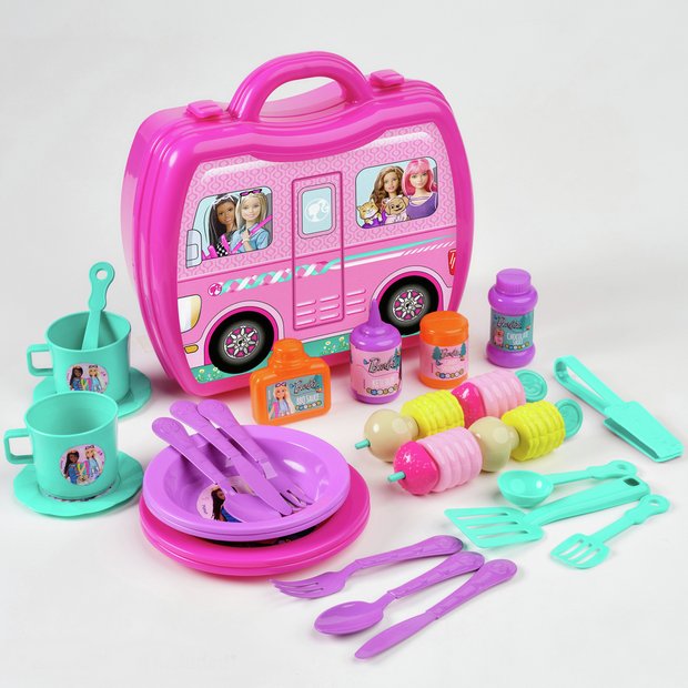 Barbie glamping kitchen compact carry case - British product
