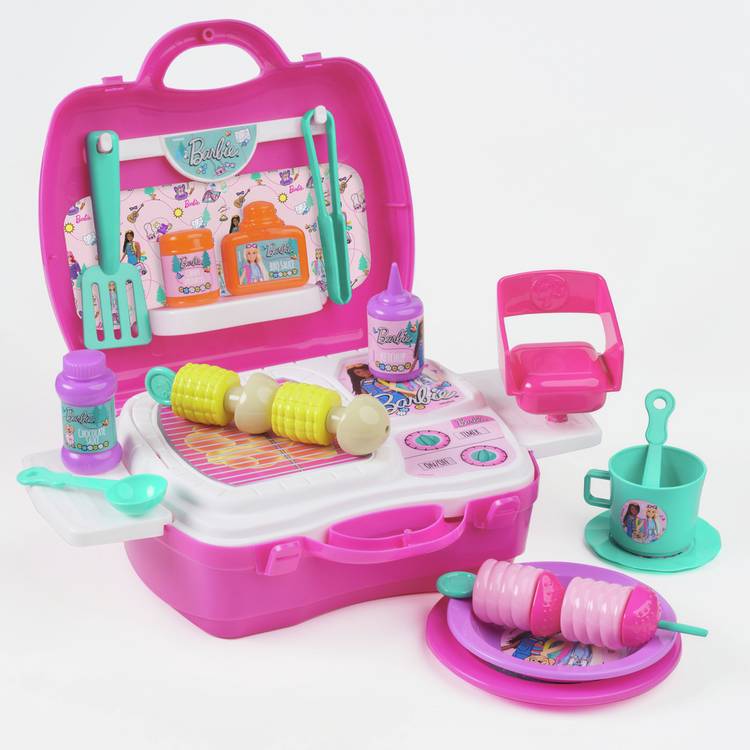 Barbie glamping kitchen compact carry case - British product