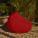 rucomfy Red Indoor Outdoor Bean Bag 110x80x80cm, imported from the UK