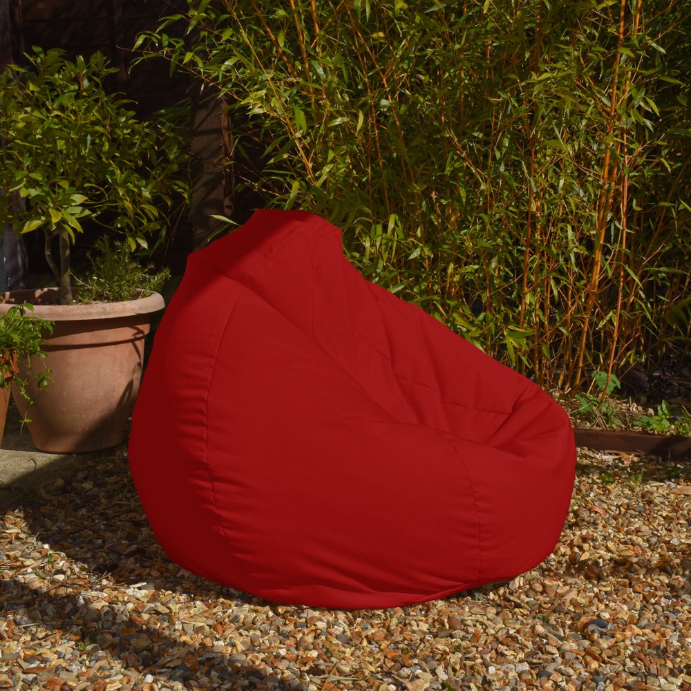 rucomfy Red Indoor Outdoor Bean Bag 110x80x80cm, imported from the UK