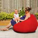 rucomfy Red Indoor Outdoor Bean Bag 110x80x80cm, imported from the UK