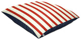 rucomfy Stripe Red Bean Bag Cushion 70x70x10cm, imported from the UK