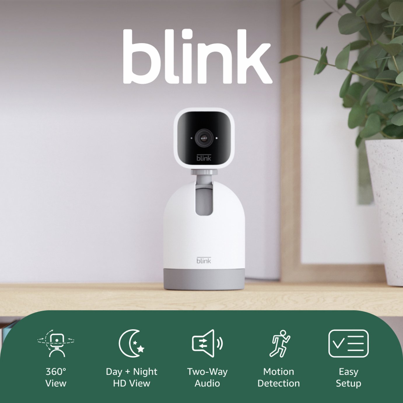 Blink Mini Pan Tilt Indoor Security Camera - British product