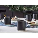 Habitat black stoneware mugs set of 4 410ml, UK version