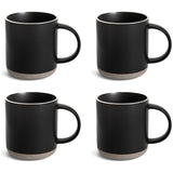 Habitat black stoneware mugs set of 4 410ml, UK version