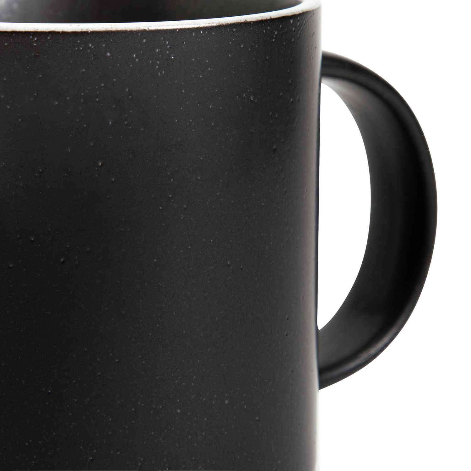 Habitat black stoneware mugs set of 4 410ml, UK version