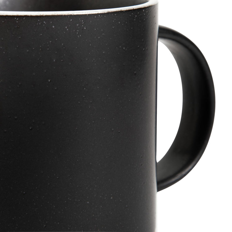 Habitat black stoneware mugs set of 4 410ml, UK version