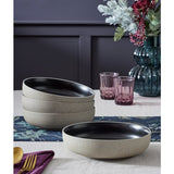 Habitat set of 4 matte black pasta bowls, UK version
