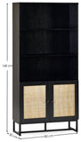 Julian Bowen Padstow tall bookcase in black, UK version