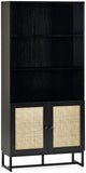 Julian Bowen Padstow tall bookcase in black, UK version