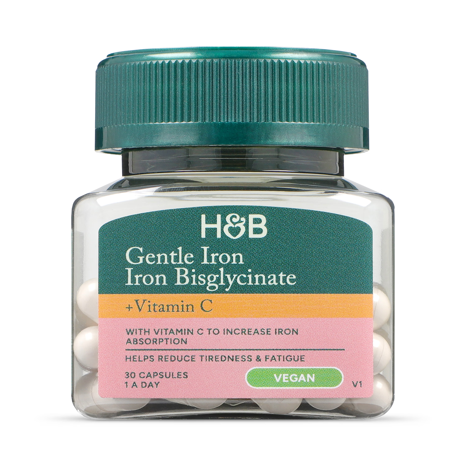 Holland & Barrett Gentle Iron capsules 20mg 30 Capsules, UK version