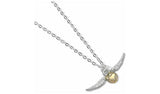 Harry Potter two-tone golden snitch pendant necklace with 45cm chain, UK version