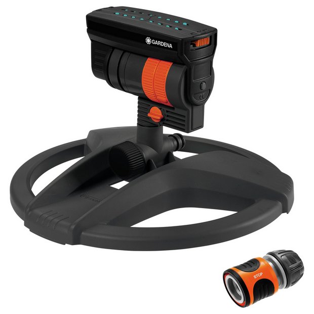 Gardena AquaZoom Compact Sprinkler and Waterstop garden sprinkler 0.31kg, UK version