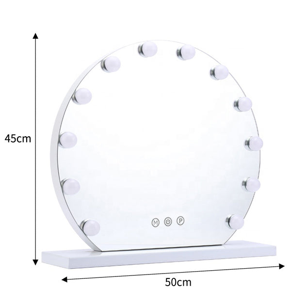 Livingandhome Hollywood lighted makeup mirror 50cm wide, UK version