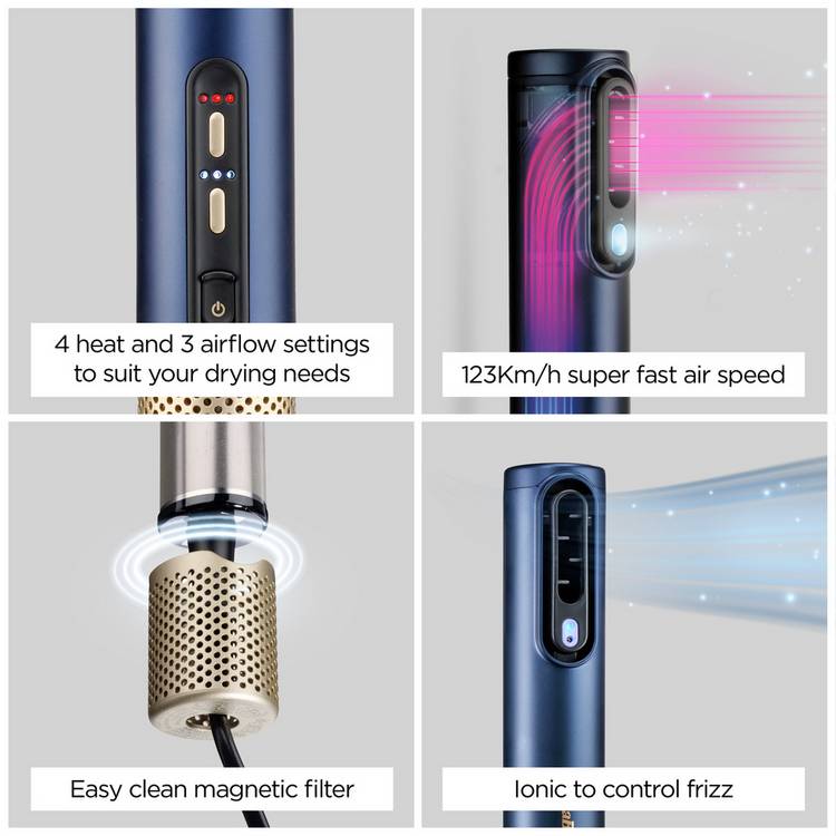 BaByliss Air Wand hair dryer styler, imported from the UK