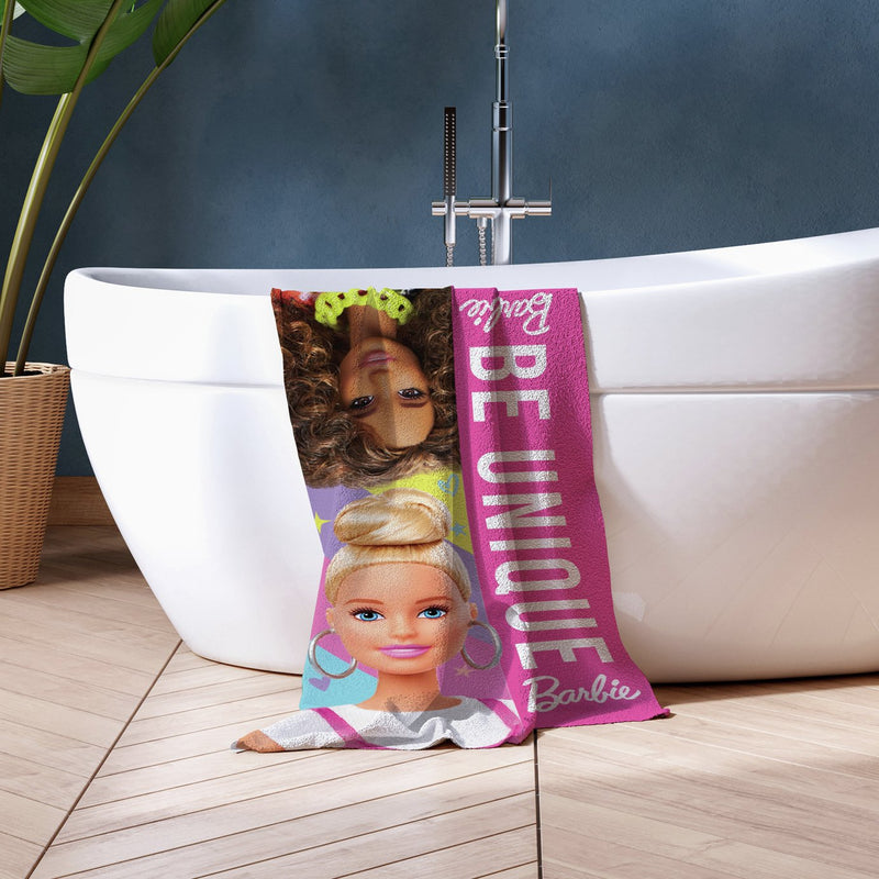 Barbie Be Unique bath towel multicoloured 70x140cm - British product