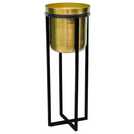 Ivyline Calla gold planter stand with 58cm height and 22cm diameter, UK version