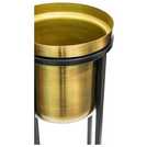 Ivyline Calla gold planter stand with 58cm height and 22cm diameter, UK version