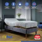Mibed Memory Single Adjustable Bed with Mattress Grey, imported from the UK