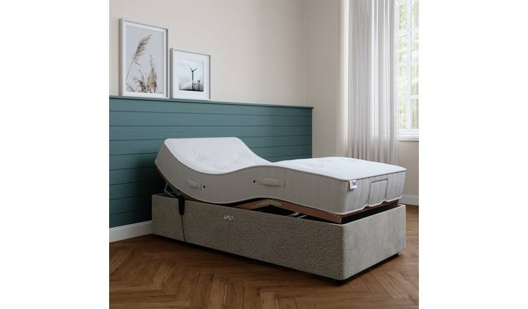 Mibed adjustable bed and mattress Dark Grey Single, imported from the UK