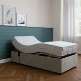 Mibed adjustable bed and mattress Dark Grey Single, imported from the UK