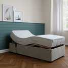 Mibed adjustable bed and mattress Dark Grey Single, imported from the UK