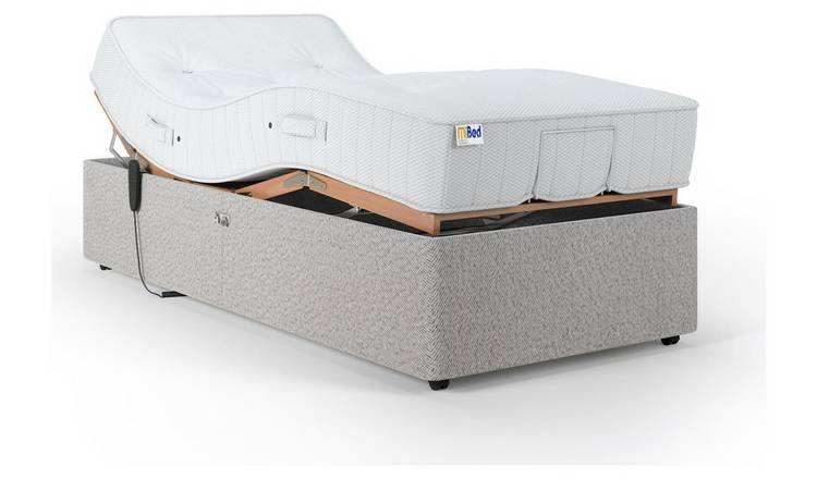Mibed adjustable bed and mattress Dark Grey Single, imported from the UK