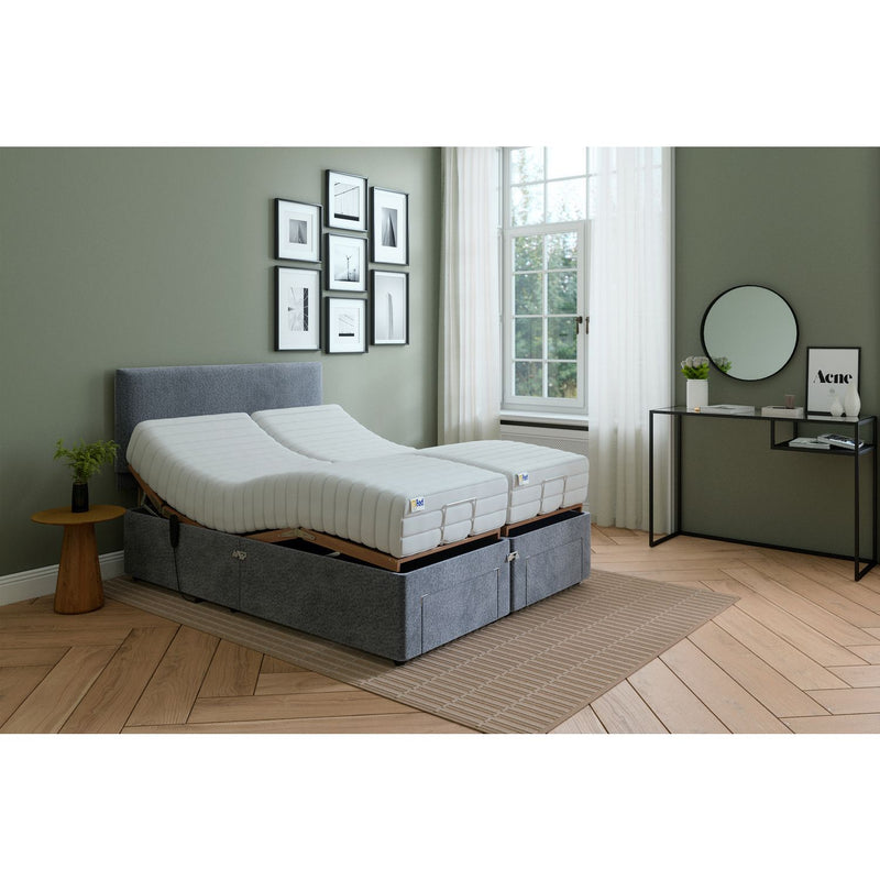 Mibed superking adjustable bed and mattress grey, imported from the UK